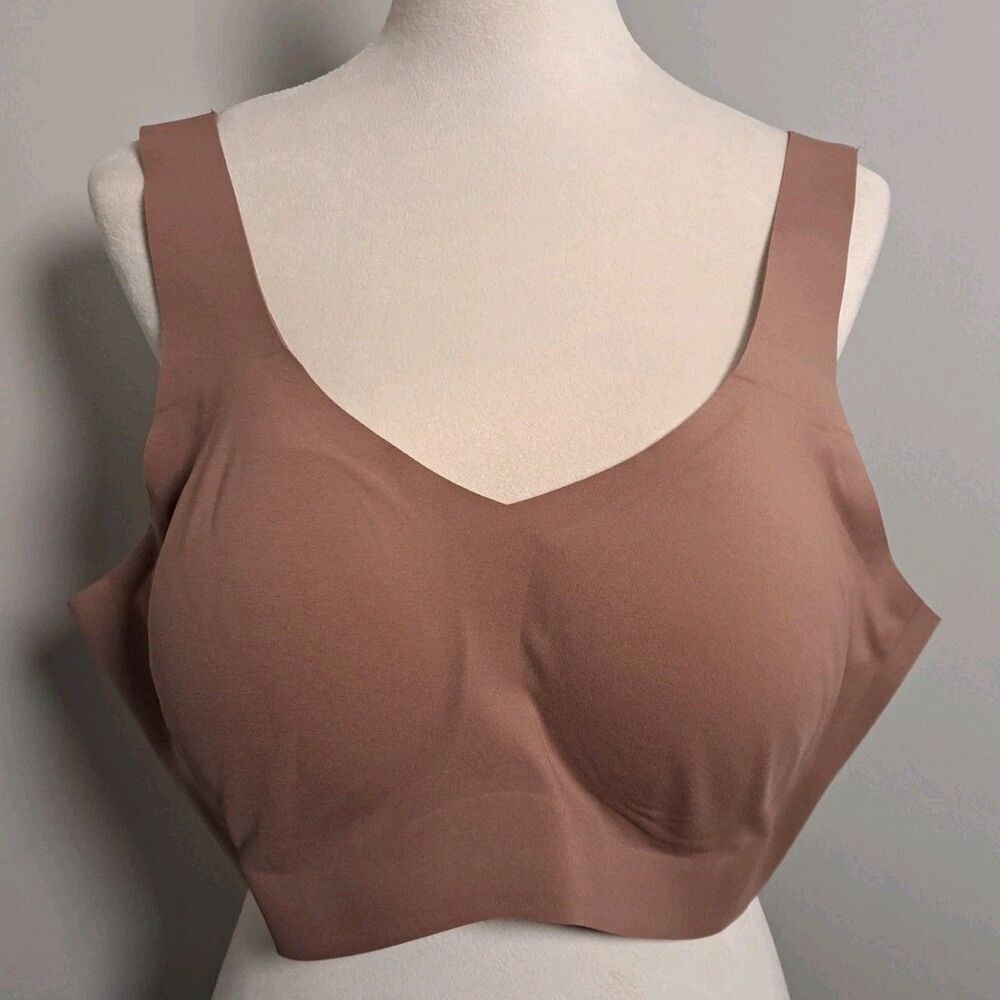 Honeylove V-Neck Soft Flex Smoothing Bra Full Coverage Wireless Size 3X Comfort